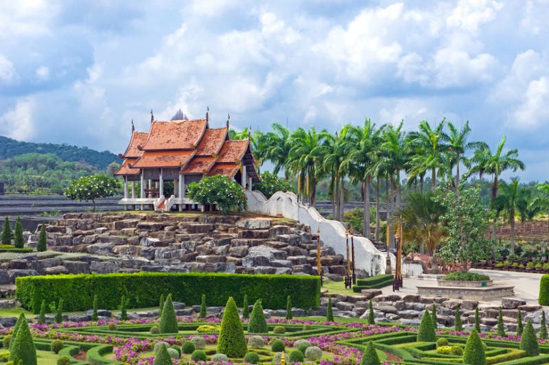 Amazing views of the landscaped garden Nong Nooch in Pattaya, Thailand