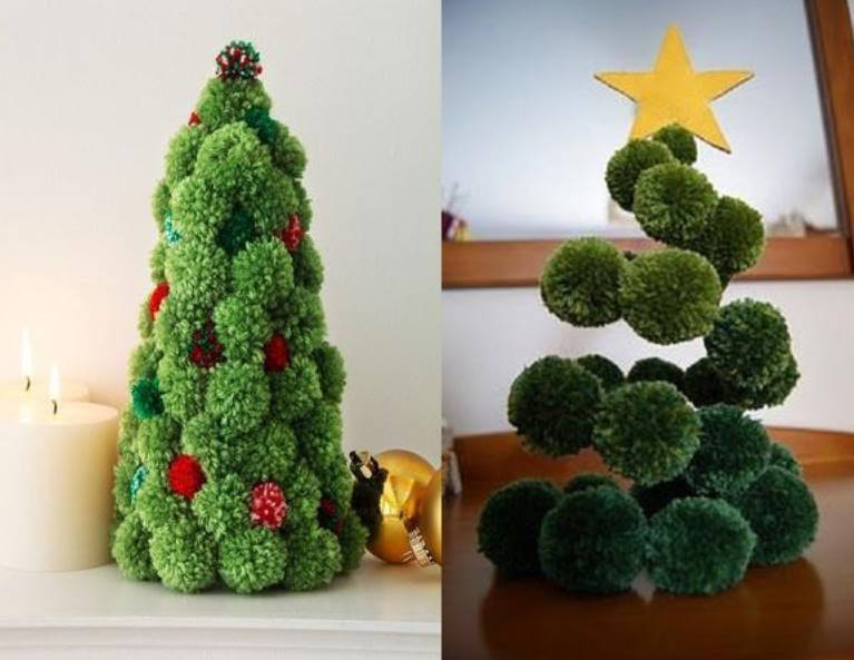 How Beautiful to Decorate Your Christmas Interior with Wool Pompons