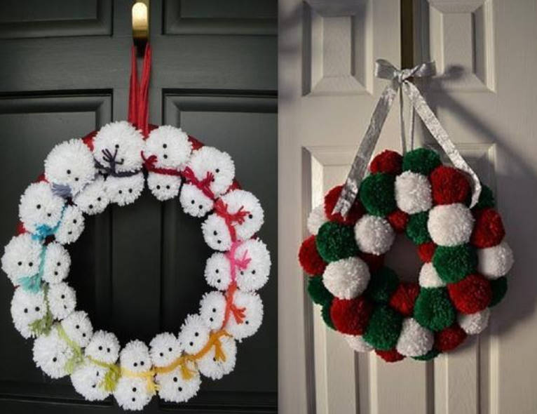 How Beautiful to Decorate Your Christmas Interior with Wool Pompons