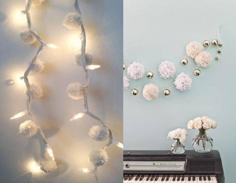 How Beautiful to Decorate Your Christmas Interior with Wool Pompons