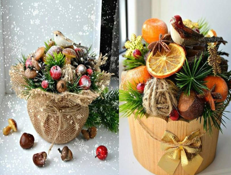 Ideas for New Year Bouquets and Arrangements for a Pleasant Festive Interior