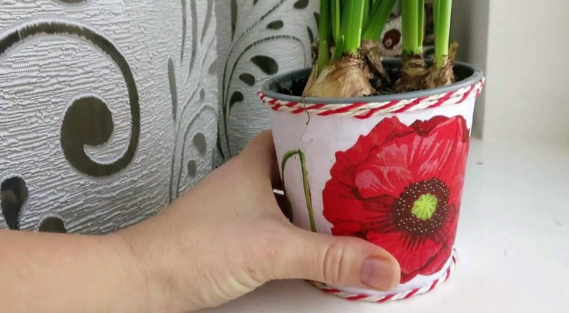 Beautiful Pots for Indoor Flowers from Plastic Buckets