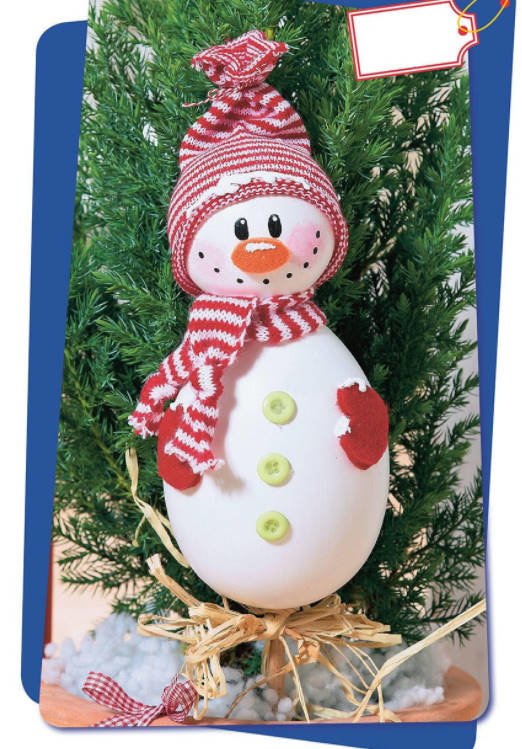 Figurines for Home and Garden With Their Hands: Snowmen and Santa Claus