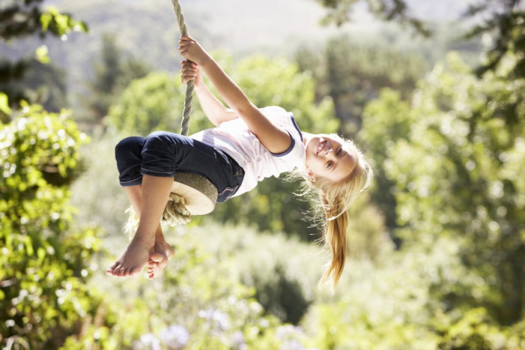 Children’s Swing With Their Hands