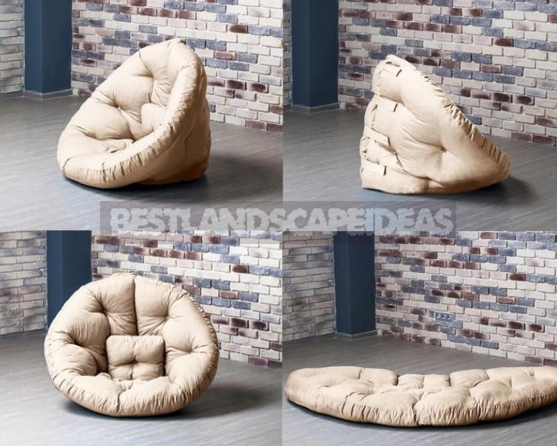 Bean Bag Chairs, Modules, Futons. Unusual Country Furniture Made of Fabric.