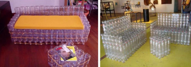 Country Furniture Made of Plastic Bottles - Best Landscape Ideas