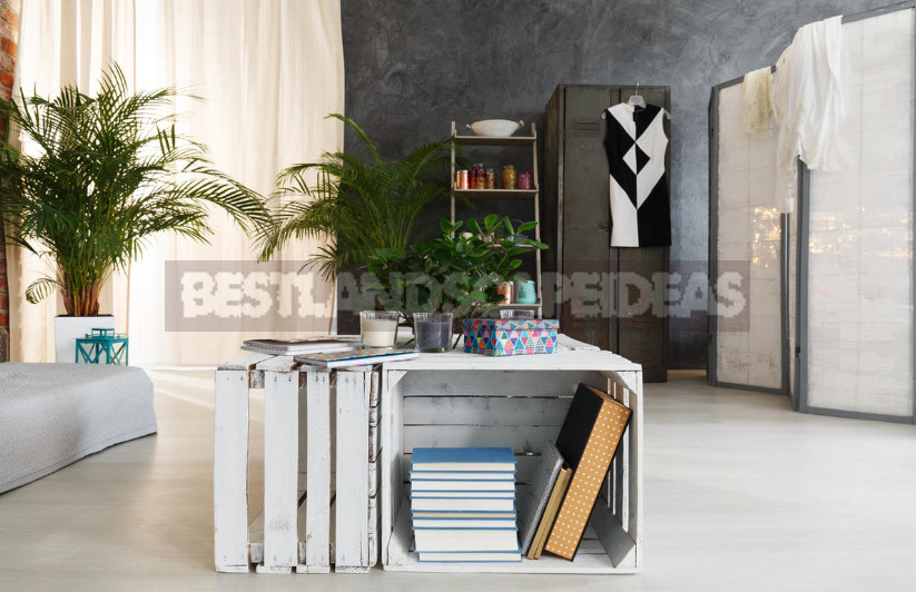 Furniture from Crates: Interior Ideas in Casual Style