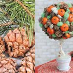 Christmas Topiary With Pine Cones And Tangerines: a Master Class