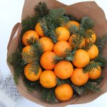 Making a New Year’s Bouquet. Very Simple And Tangerine-Flavored