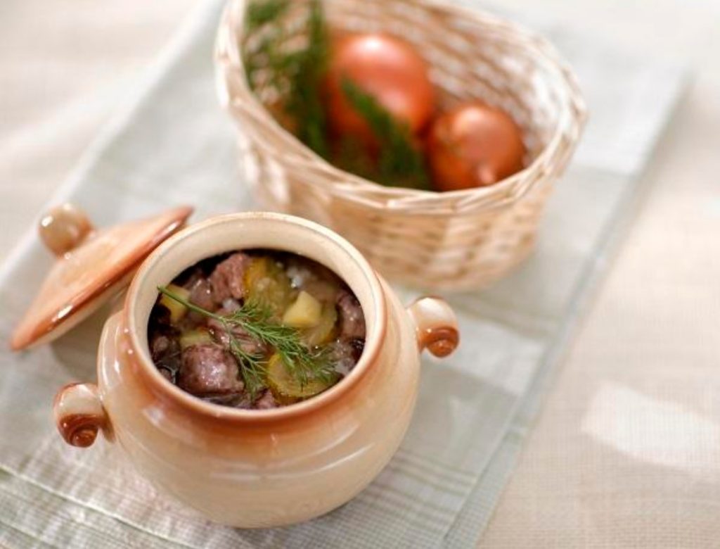 Veal With Pickles In a Pot-Hot For All Times