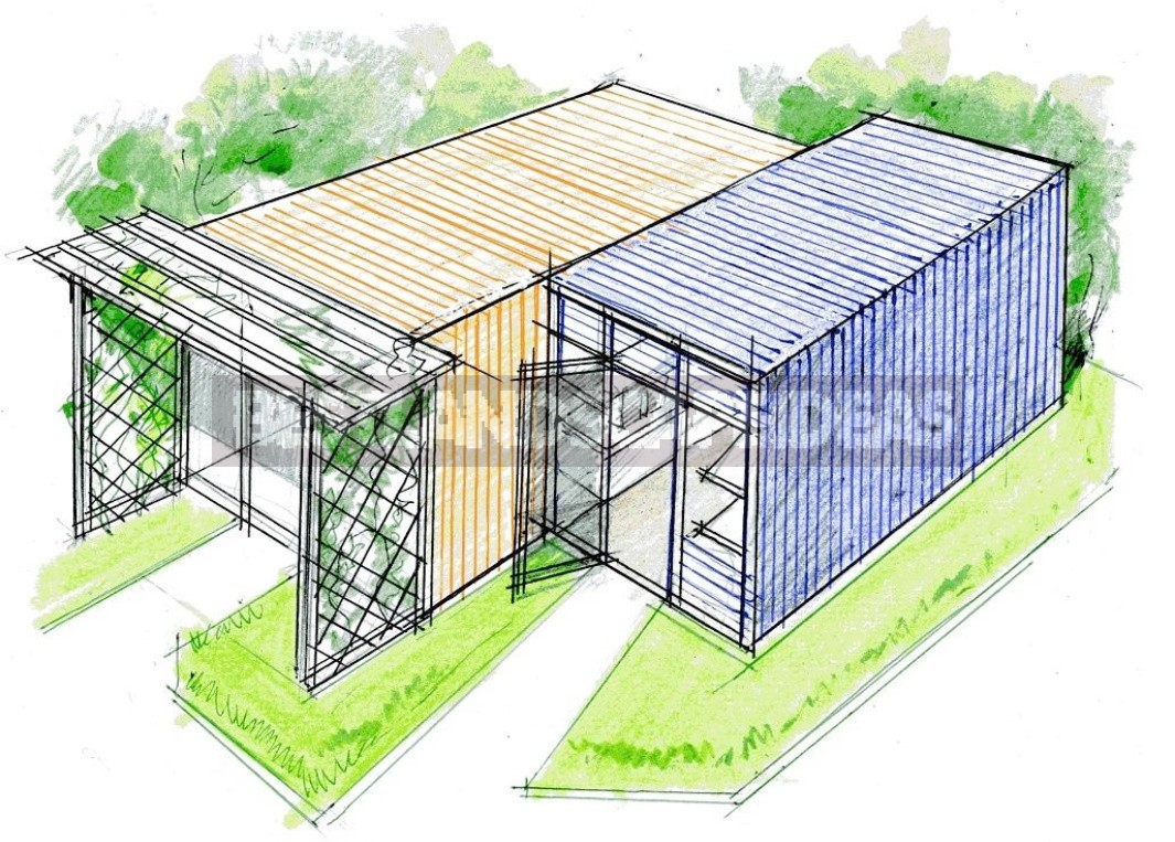 Farm Buildings In The Cottage: 7 Original Ideas Using Containers