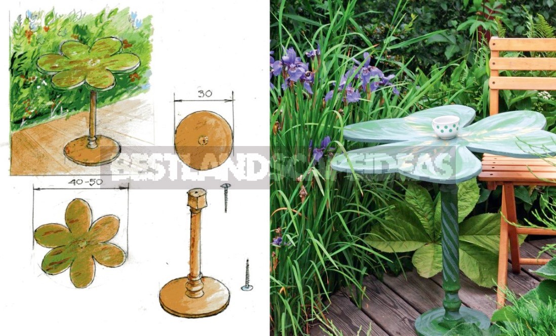 How To Make a "Flower" Table For The Garden