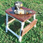 Folding Stool Made Of Board And Polypropylene Pipes
