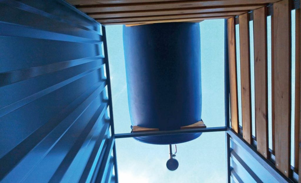 Summer Shower With Your Own Hands From Profiled Flooring And Clapboard