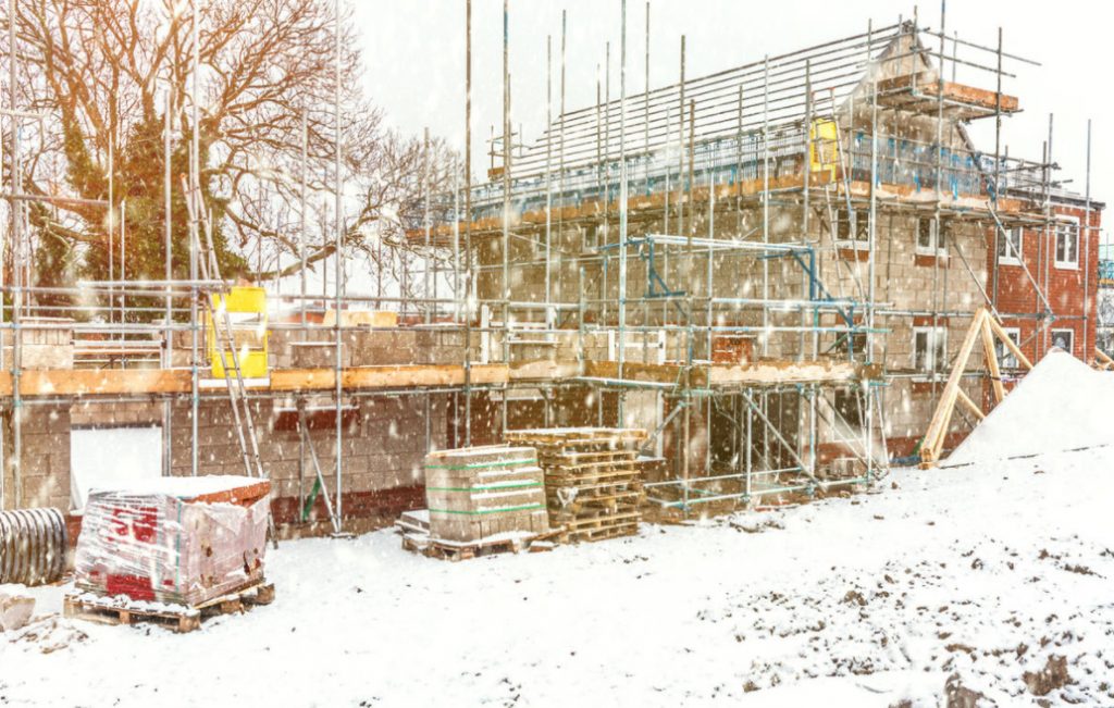 Winter Storage Of Construction Materials On The Site