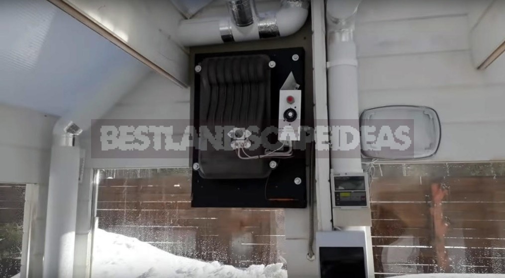 How To Build An Autonomous Winter Greenhouse. Installation Of Ventilation And Heating