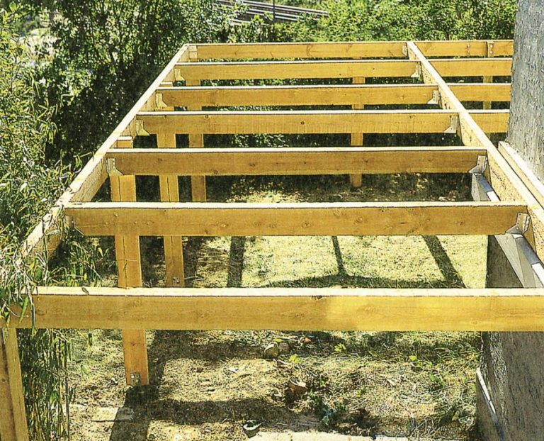 Building An Open Terrace On a Frame Base Detailed Instructions Best
