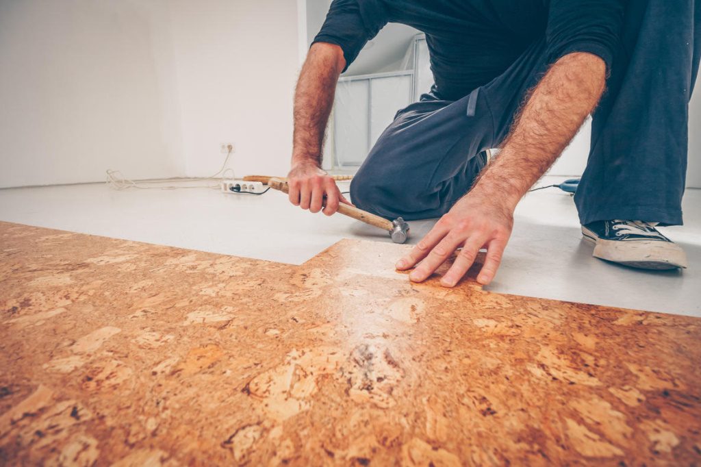 We Lay The Floor From a Cork Board