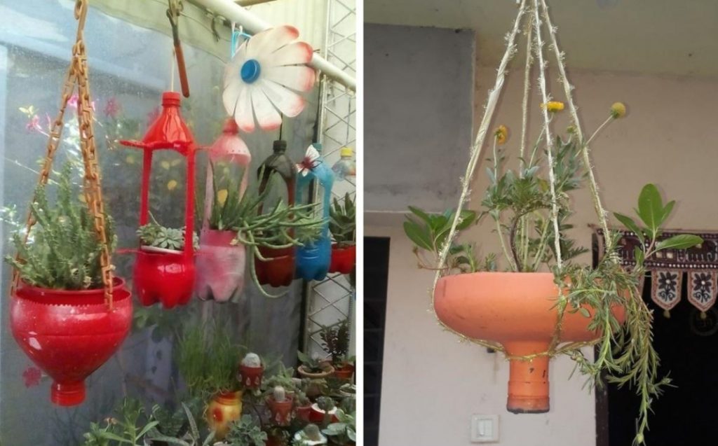 Spectacular Hanging Planters Made Of Improvised Materials - Best ...