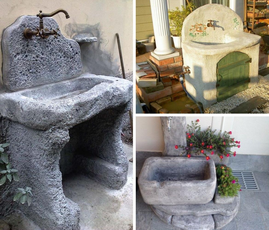 Garden Washbasins: Bright, Practical And Original Ideas