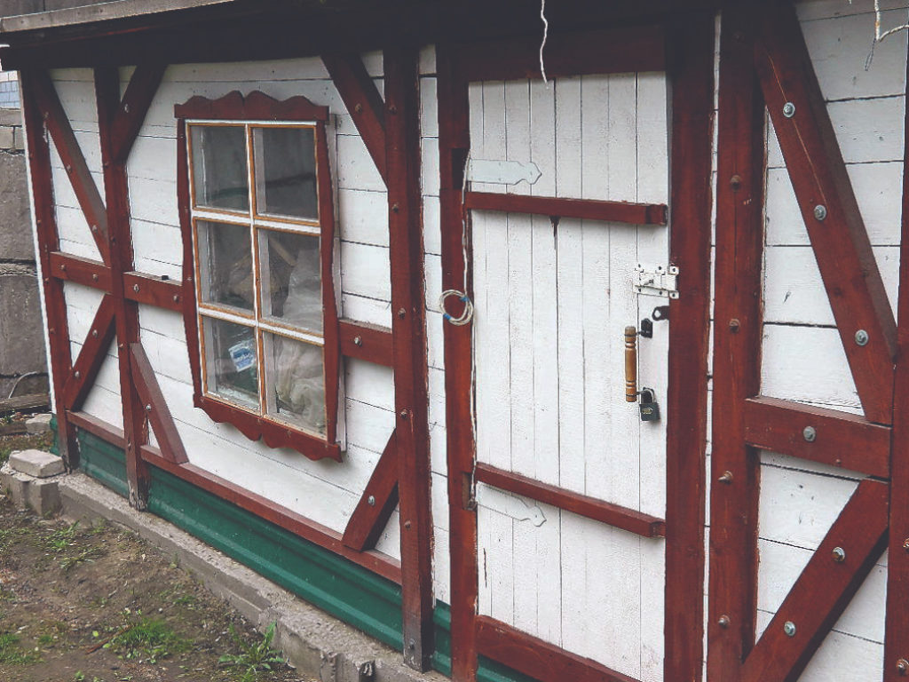 Unusual Barn Decoration In The Spirit Of Half-Timbered