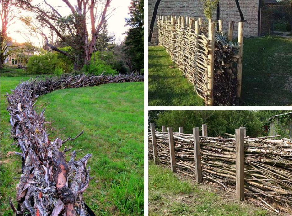 Cheap And Angry: a Designer Fence Made Of Ordinary Branches