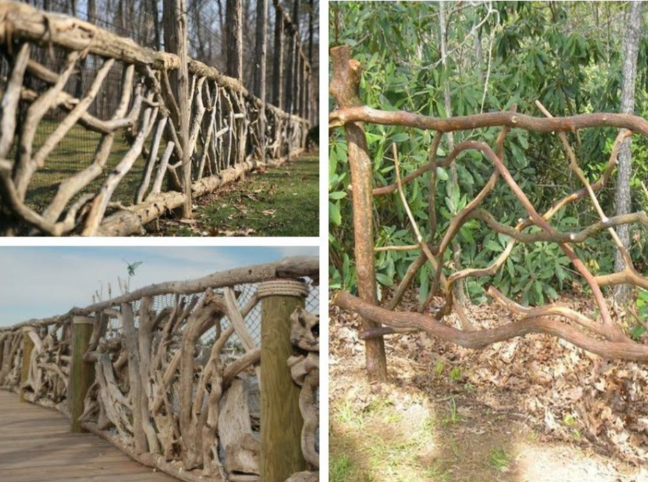 Cheap And Angry: a Designer Fence Made Of Ordinary Branches