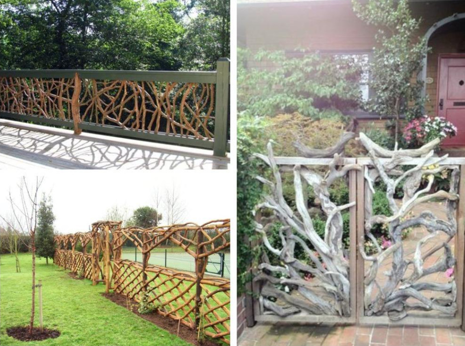 Cheap And Angry: a Designer Fence Made Of Ordinary Branches